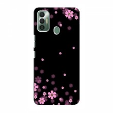 Чехол для TECNO Spark 7 Go (KF6m) - с принтом (Дизайнерские) (AlphaPrint) Розовое цветение - купить на Floy.com.ua