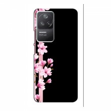 Чехол для Xiaomi POCO F4 (5G) - с принтом (Дизайнерские) (AlphaPrint) Розы на черном - купить на Floy.com.ua