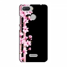 Чехол для Xiaomi Redmi 6 - с принтом (Дизайнерские) (AlphaPrint) Розы на черном - купить на Floy.com.ua