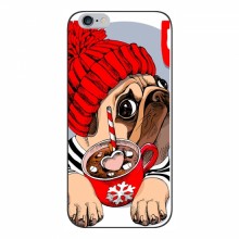 Чехол для iPhone 6 / 6s (AlphaPrint) с печатью (ПРОЗРАЧНЫЙ ФОН) Грустная собака - купить на Floy.com.ua
