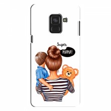 Чехол для Samsung A8, A8 2018, A530F (AlphaPrint) с печатью (ПРОЗРАЧНЫЙ ФОН) Мама и сын - купить на Floy.com.ua