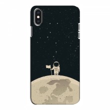 Чехол для iPhone Xs (AlphaPrint) с печатью (ТОП продаж) Космонавт на луне - купить на Floy.com.ua
