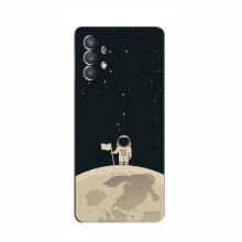 Чехол для Samsung Galaxy A32 (AlphaPrint) с печатью (ТОП продаж) Космонавт на луне - купить на Floy.com.ua