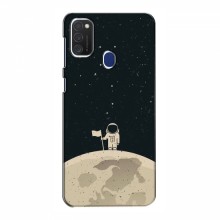 Чехол для Samsung Galaxy M21s (AlphaPrint) с печатью (ТОП продаж) Космонавт на луне - купить на Floy.com.ua