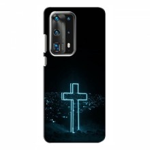 Чехол с принтом (Христианские) для Huawei P40 (AlphaPrint) Крест-синий - купить на Floy.com.ua