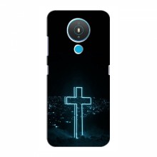 Чехол для Nokia Nokia 1.4 - (Христианские) (AlphaPrint) Крест-синий - купить на Floy.com.ua