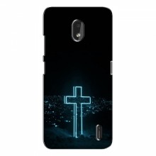 Чехол для Nokia 2.2 (2019) - (Христианские) (AlphaPrint) Крест-синий - купить на Floy.com.ua