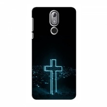 Чехол для Nokia 3.2 (2019) - (Христианские) (AlphaPrint) Крест-синий - купить на Floy.com.ua