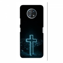 Чехол для Nokia G50 - (Христианские) (AlphaPrint) Крест-синий - купить на Floy.com.ua