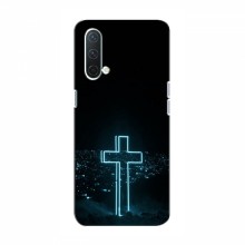 Чехол для OnePlus Nord CE 5G - (Христианские) (AlphaPrint) Крест-синий - купить на Floy.com.ua
