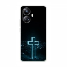 Чехол для RealMe 10 Pro Plus (5G) - (Христианские) (AlphaPrint) Крест-синий - купить на Floy.com.ua