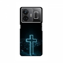 Чехол для RealMe GT Neo 5 - (Христианские) (AlphaPrint) Крест-синий - купить на Floy.com.ua