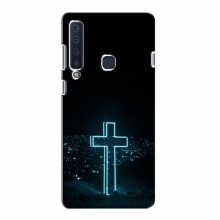 Чехол для Samsung A9 2018 - (Христианские) (AlphaPrint) Крест-синий - купить на Floy.com.ua