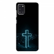 Чехол для Samsung Galaxy A31 (A315) - (Христианские) (AlphaPrint) Крест-синий - купить на Floy.com.ua