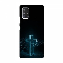 Чехол для Samsung Galaxy A52 - (Христианские) (AlphaPrint) Крест-синий - купить на Floy.com.ua