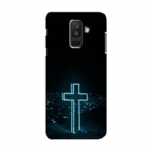 Чехол для Samsung A6 Plus 2018, A6 Plus 2018, A605 - (Христианские) (AlphaPrint) Крест-синий - купить на Floy.com.ua