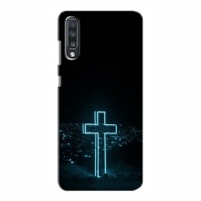 Чехол для Samsung Galaxy A70 2019 (A705F) - (Христианские) (AlphaPrint) Крест-синий - купить на Floy.com.ua