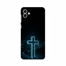 Чехол для Samsung Galaxy F04 - (Христианские) (AlphaPrint) Крест-синий - купить на Floy.com.ua