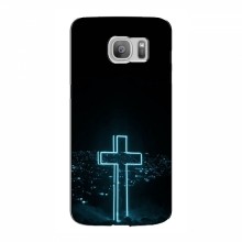 Чехол для Samsung S7 Еdge, G935 - (Христианские) (AlphaPrint) Крест-синий - купить на Floy.com.ua