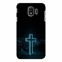 Чехол для Samsung J4 2018 - (Христианские) (AlphaPrint) Крест-синий - купить на Floy.com.ua