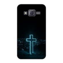Чехол для Samsung J7, J700, J700H - (Христианские) (AlphaPrint) Крест-синий - купить на Floy.com.ua