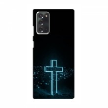 Чехол для Samsung Galaxy Note 20 - (Христианские) (AlphaPrint) Крест-синий - купить на Floy.com.ua
