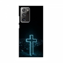 Чехол для Samsung Galaxy Note 20 Ultra - (Христианские) (AlphaPrint) Крест-синий - купить на Floy.com.ua