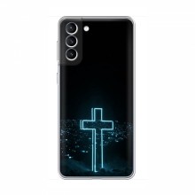 Чехол для Samsung Galaxy S22 - (Христианские) (AlphaPrint) Крест-синий - купить на Floy.com.ua