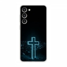 Чехол для Samsung Galaxy S23 - (Христианские) (AlphaPrint) Крест-синий - купить на Floy.com.ua