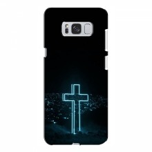 Чехол для Samsung S8 Plus, Galaxy S8+, S8 Плюс G955 - (Христианские) (AlphaPrint) Крест-синий - купить на Floy.com.ua