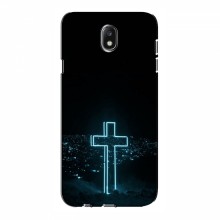 Чехол для Samsung J7 2017, J7 европейская версия - (Христианские) (AlphaPrint) Крест-синий - купить на Floy.com.ua