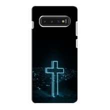 Чехол для Samsung S10 - (Христианские) (AlphaPrint) Крест-синий - купить на Floy.com.ua