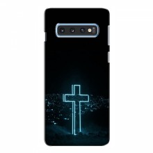 Чехол для Samsung S10e - (Христианские) (AlphaPrint) Крест-синий - купить на Floy.com.ua