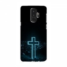 Чехол для Samsung S9 Plus - (Христианские) (AlphaPrint) Крест-синий - купить на Floy.com.ua