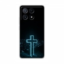 Чехол для Xiaomi POCO X6 Pro (5G) - (Христианские) (AlphaPrint) Крест-синий - купить на Floy.com.ua