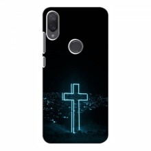 Чехол для Xiaomi Mi Play - (Христианские) (AlphaPrint) Крест-синий - купить на Floy.com.ua