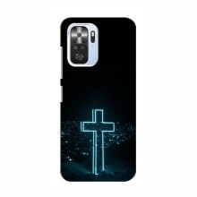 Чехол для Xiaomi POCO F3 - (Христианские) (AlphaPrint) Крест-синий - купить на Floy.com.ua