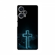 Чехол для Xiaomi POCO F5 - (Христианские) (AlphaPrint) Крест-синий - купить на Floy.com.ua