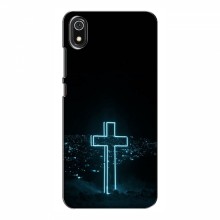 Чехол для Xiaomi Redmi 7A - (Христианские) (AlphaPrint) Крест-синий - купить на Floy.com.ua