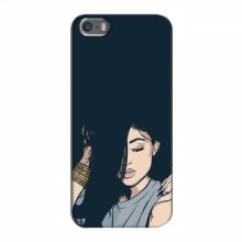 Чехол с печатью для iPhone 5 / 5s / SE - (Мода) (AlphaPrint) Девушка - купить на Floy.com.ua