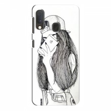 Чехол с печатью для Samsung Galaxy A20e - (Мода) (AlphaPrint) Арт-девушка - купить на Floy.com.ua