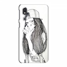 Чехол с печатью для Samsung Galaxy A2 Core - (Мода) (AlphaPrint) Арт-девушка - купить на Floy.com.ua