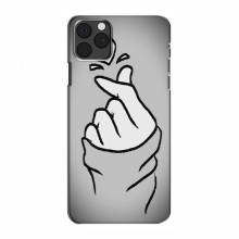 Чехол с принтом для iPhone 13 mini (AlphaPrint - Знак сердечка) Серый фон - купить на Floy.com.ua