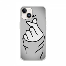 Чехол с принтом для iPhone 16 Ultra (AlphaPrint - Знак сердечка) Серый фон - купить на Floy.com.ua