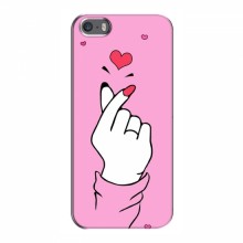 Чехол с принтом для iPhone 5 / 5s / SE (AlphaPrint - Знак сердечка) - купить на Floy.com.ua