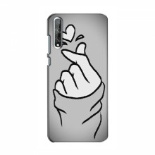 Чехол с принтом для Huawei P Smart S / Y8p (2020) (AlphaPrint - Знак сердечка) Серый фон - купить на Floy.com.ua