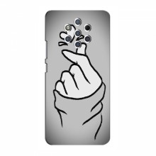 Чехол с принтом для Nokia 9 Pure View (AlphaPrint - Знак сердечка) Серый фон - купить на Floy.com.ua