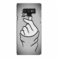 Чехол с принтом для Samsung Note 9 (AlphaPrint - Знак сердечка) Серый фон - купить на Floy.com.ua