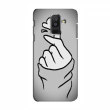 Чехол с принтом для Samsung A6 Plus 2018, A6 Plus 2018, A605 (AlphaPrint - Знак сердечка) Серый фон - купить на Floy.com.ua