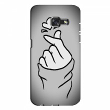 Чехол с принтом для Samsung A7 2017, A720, A720F (AlphaPrint - Знак сердечка) Серый фон - купить на Floy.com.ua